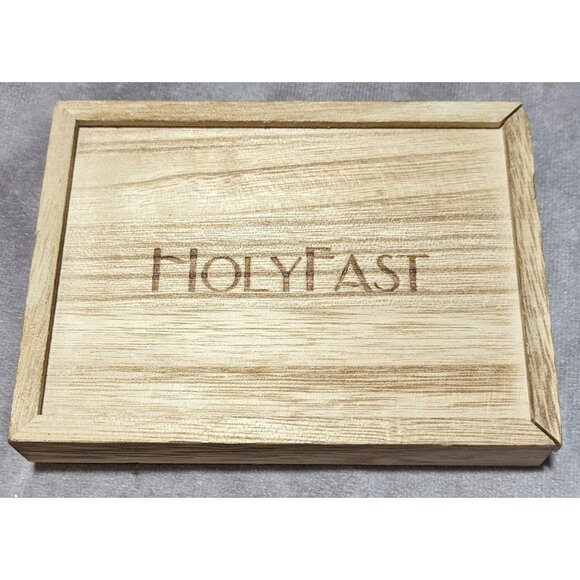 Holyfast Engraved Sliding Lid Wooden Box - Picture 4 of 6